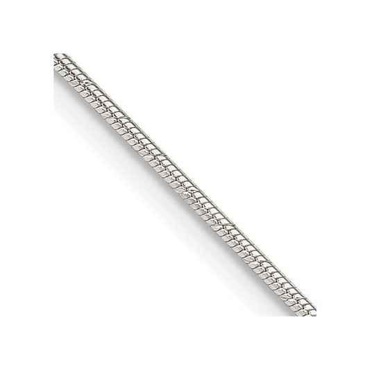 Sterling Silver 1.2mm Patterned Diamond-cut Snake ChainQSD1