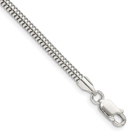 Sterling Silver 3mm Round Snake Chain QSNL080-8
