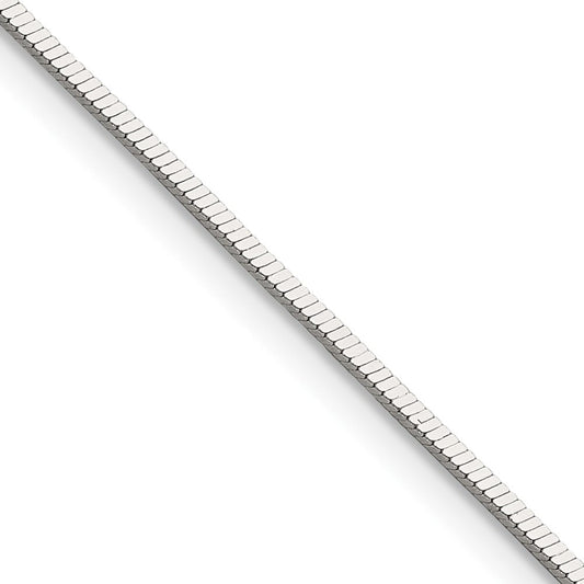 Sterling Silver Polished 1.15mm Square Snake ChainQSQ035