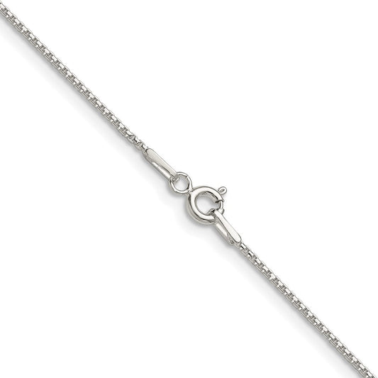 Sterling Silver .95mm Diamond-cut Round Box Chain w/4in ext.QVX019