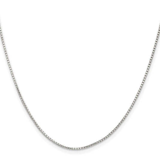 Sterling Silver 1.1mm Diamond-cut Round Box ChainQVX022
