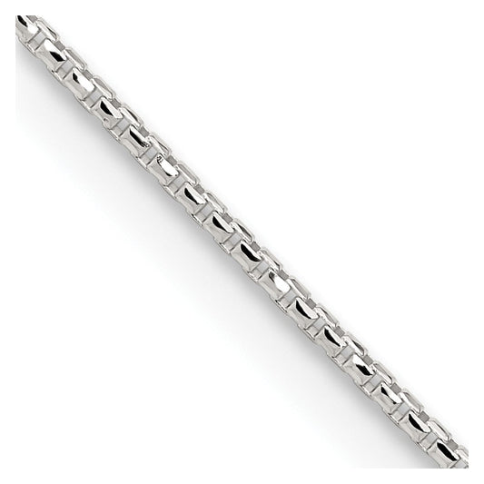 Sterling Silver 1.5mm Diamond-cut Round Box ChainQVX028