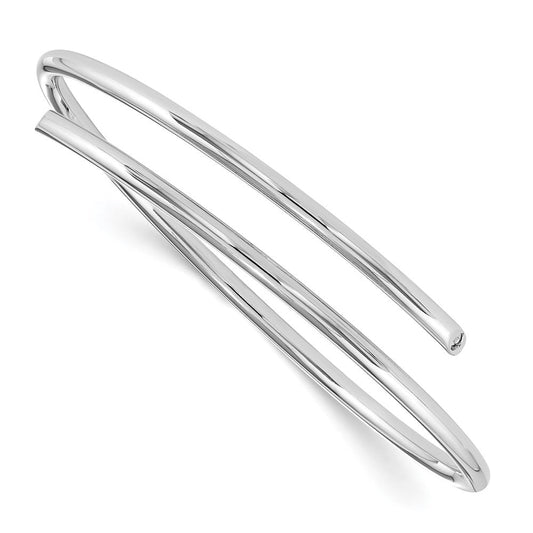 White Ice Sterling Silver Rhodium-plated Diamond Bangle QW409