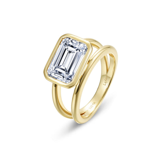 Lafonn Floating Emerald Split Shank Ring