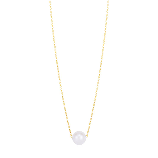 Royal Chain 14K Pearl Necklace Solitaire RC13547
