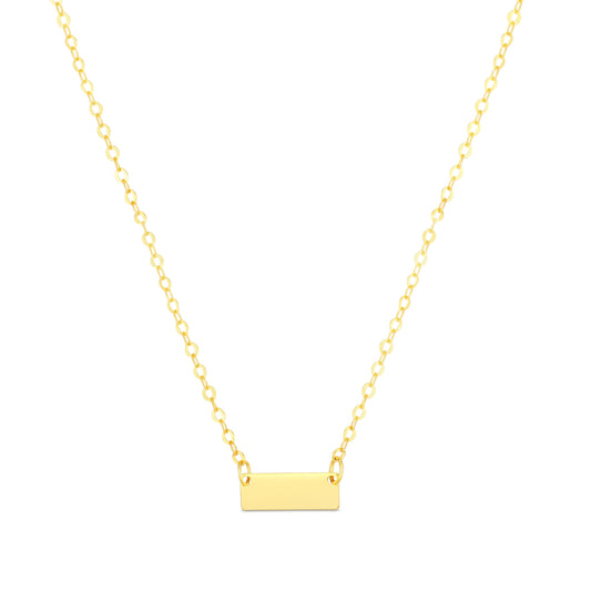 Royal Chain 14K Yellow Mini Bar Pendant RC13626