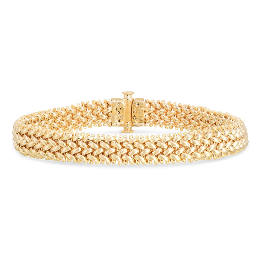 Royal Chain 14K Medium Mesh Rice Bracelet RC14820