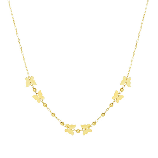 Royal Chain 14K Gold Butterfly Necklace RC8299