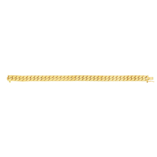 Royal Chain 14K Gold Maschio Skinny Modern Curb Bracelet RC9591