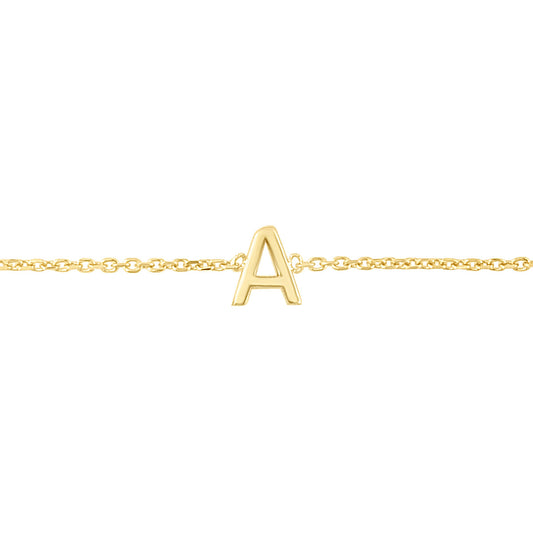 Royal Chain 14K Mini Initial A Necklace RCA13324