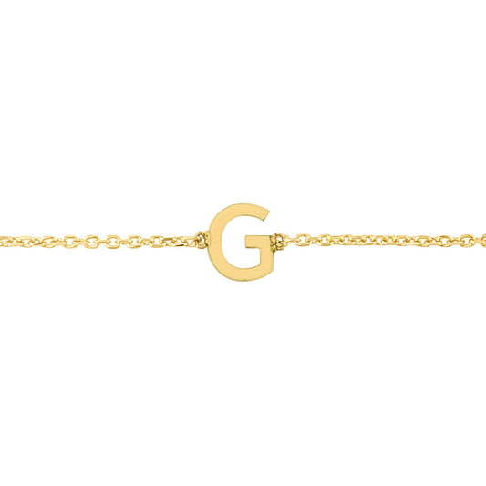 Royal Chain 14K Mini Initial G Necklace RCG13324