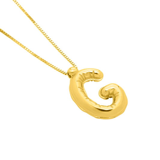 Royal Chain 14K Helium Initial G Pendant RCG15461