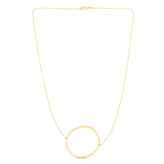 Royal Chain 14K Gold Large Initial O Necklace RCO10908