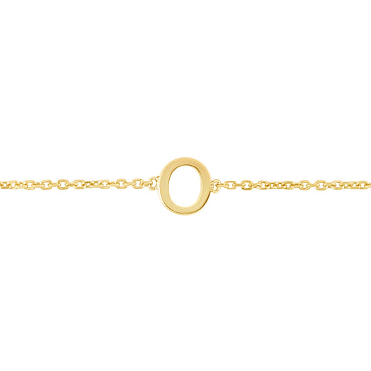 Royal Chain 14K Mini Initial O Necklace RCO13324