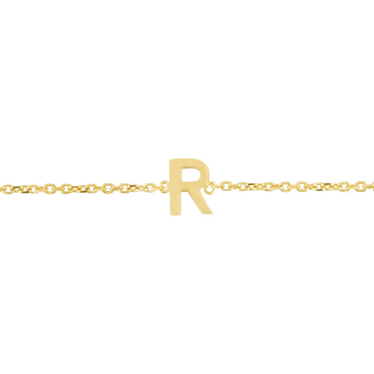 Royal Chain 14K Mini Initial R Necklace RCR13324