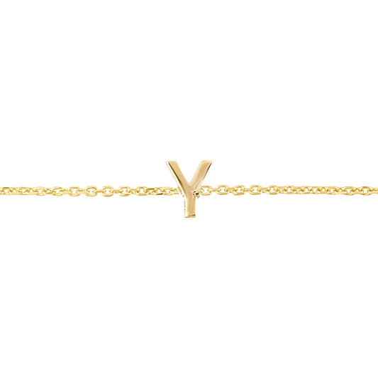 Royal Chain 14K Mini Initial Y Necklace RCY13324