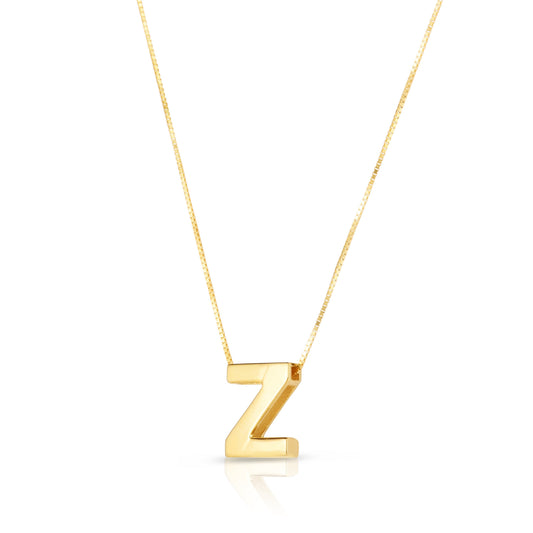 Royal Chain 14K Gold Block Letter Initial Z Necklace RCZ10969
