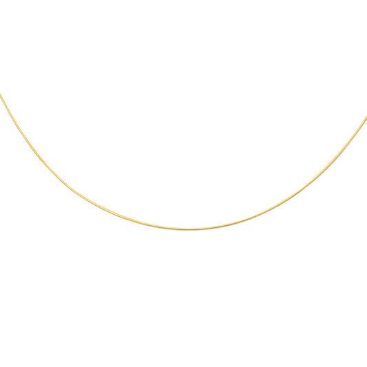 Royal Chain 14K Gold 1mm Round Omega with Screw Back Lock ROMD