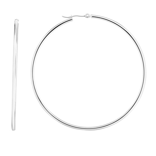 Royal Chain 14K Gold 2x60mm Hoops RW259