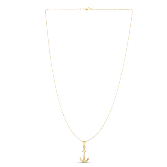 Royal Chain 14K Gold Polished Anchor Necklace SET2040