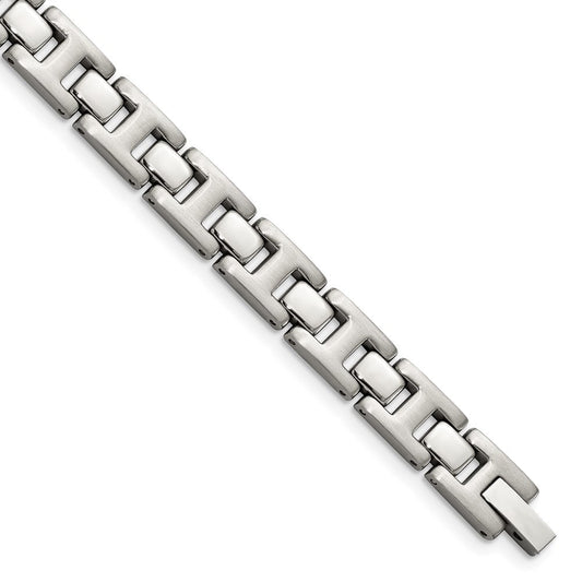 Chisel Stainless Steel Brushed and Polished 8.5 inch Link Bracelet SRB102-8.5