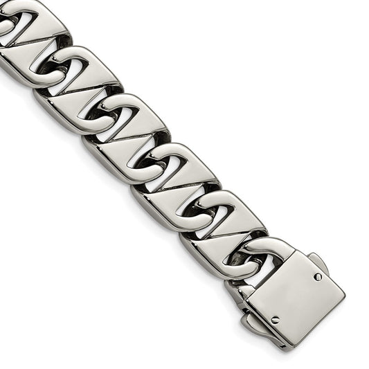 Chisel Stainless Steel Polished 8.5 inch Fancy Link Bracelet SRB1047-8.5