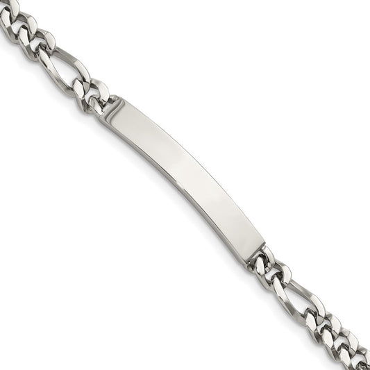 Chisel Stainless Steel Polished Figaro Chain 8.25 inch ID Bracelet SRB1403-8.25