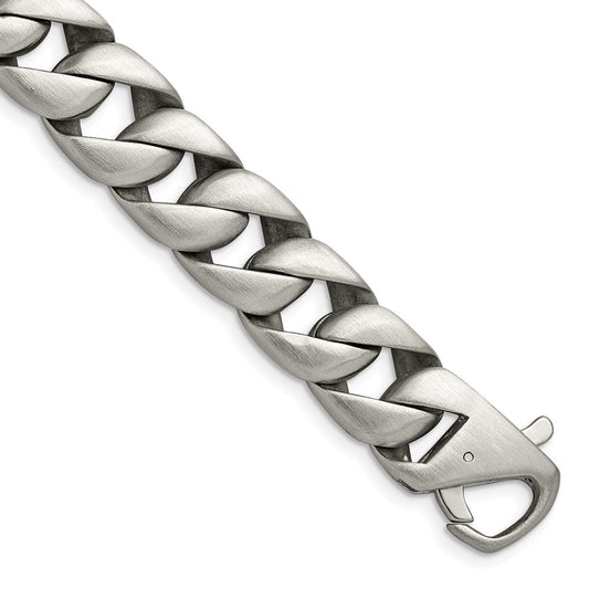 Chisel Stainless Steel Brushed 8.5 inch Curb Bracelet SRB1798-8.5