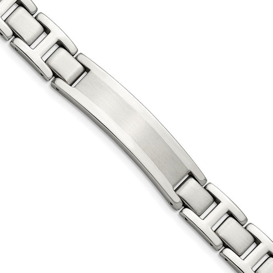Chisel Stainless Steel Brushed and Polished 8.25 inch ID Bracelet SRB2013-8.25