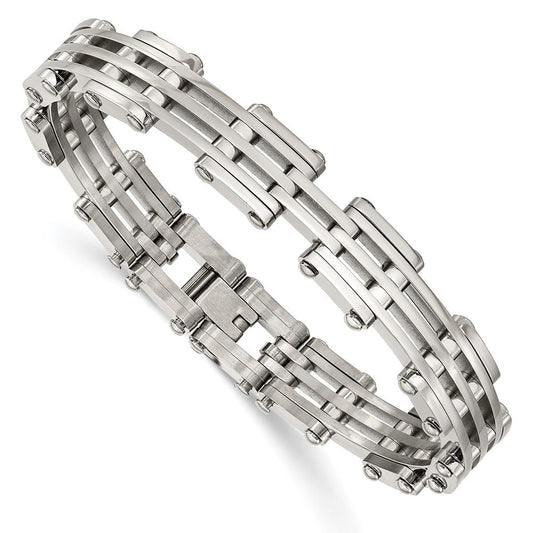 Chisel Stainless Steel Polished 7.75 inch Link Bracelet SRB215