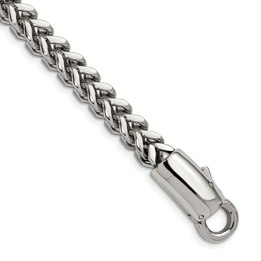 Chisel Stainless Steel Antiqued and Polished 8.5 inch Franco Link Bracelet SRB2767-8.5