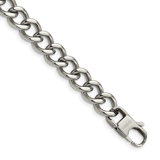 Chisel Stainless Steel Polished 8.5 inch Curb Bracelet SRB519-8.5