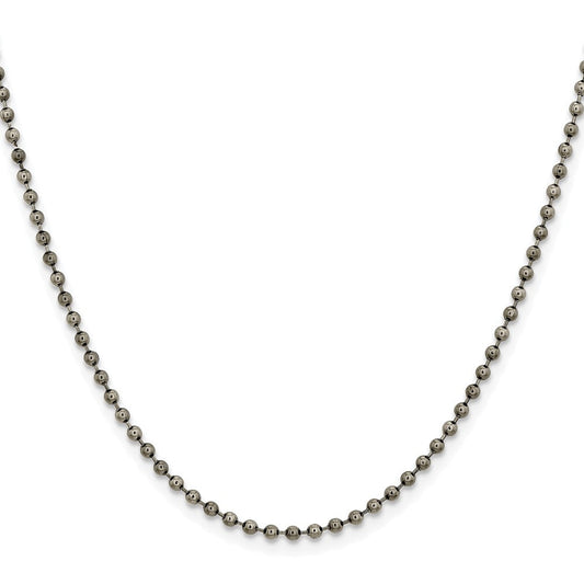 Chisel Stainless Steel Antiqued 2.4mm 20 inch Beaded Ball ChainSRN1009