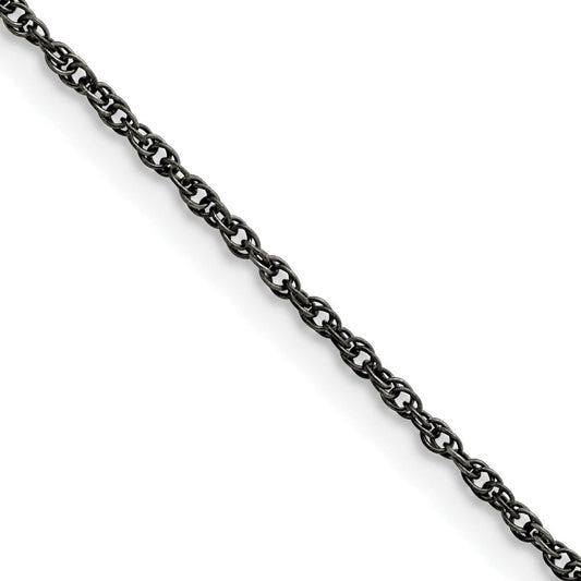 Chisel Stainless Steel Oxidized 2mm 18 inch Fancy Link ChainSRN1283