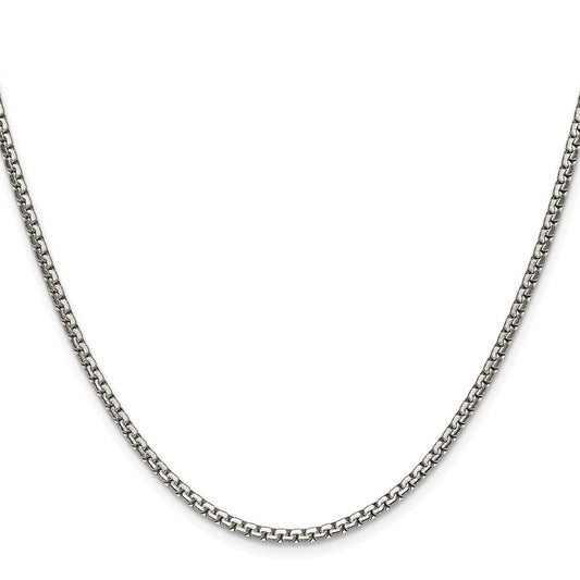 Chisel Stainless Steel Polished 2.5mm 18 inch Fancy Box ChainSRN1615