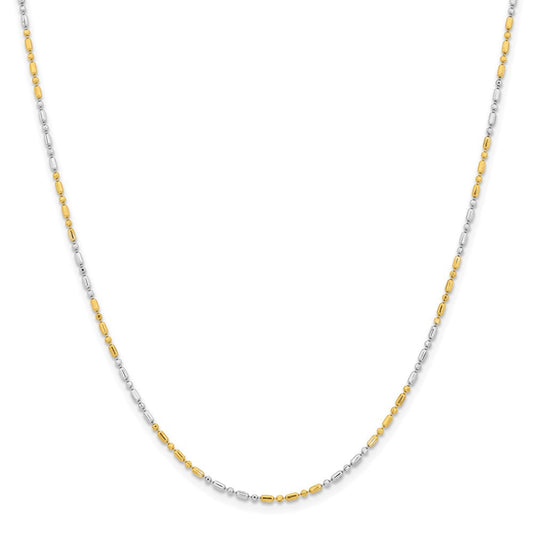 Chisel Two-tone Brass 1.2mm 18 inch Fancy ChainSRN205