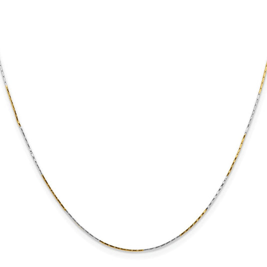 Chisel Two-tone Brass 0.85mm 20 inch Fancy ChainSRN208