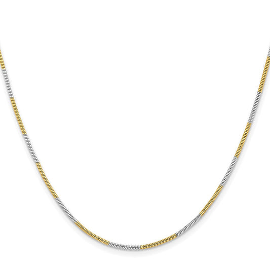 Chisel Two-tone Brass 1.00mm 18 inch Snake ChainSRN209