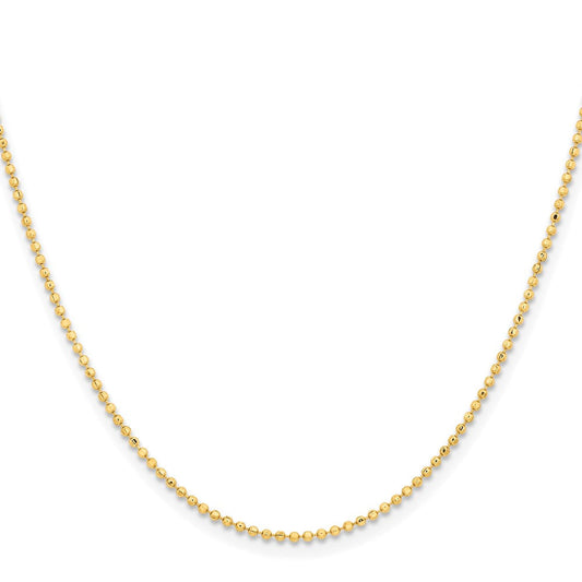 Chisel Gold-tone Brass 1.50mm Plated 20 inch Ball ChainSRN211