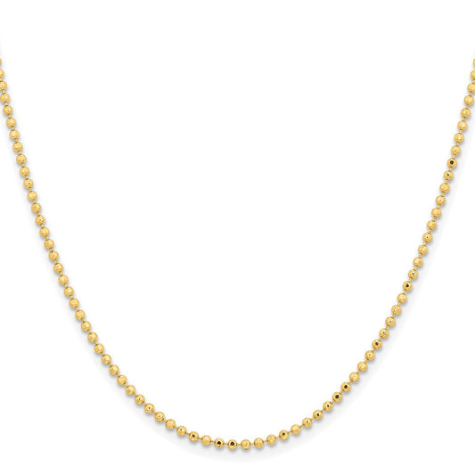 Chisel Gold-tone Brass 2.00mm Plated 18 inch Ball ChainSRN212