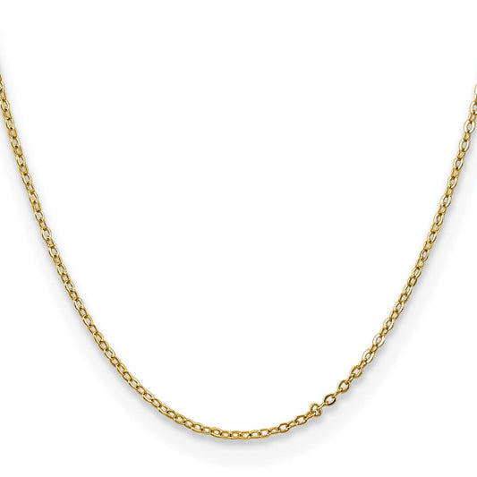Chisel Gold-tone Brass 1.70mm Plated 18 inch Rolo ChainSRN213