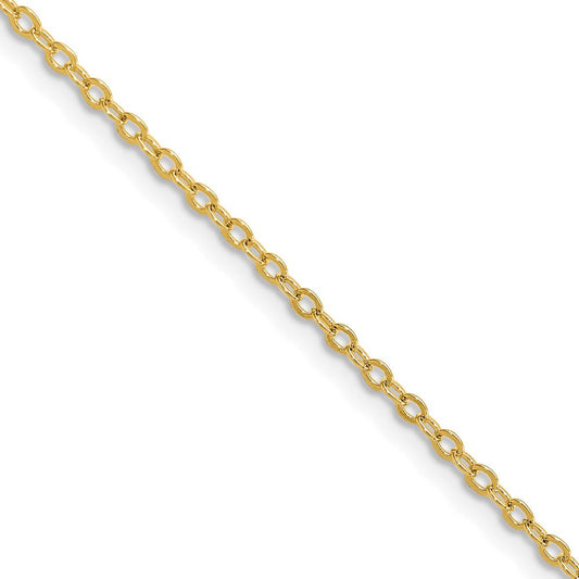Chisel Gold-tone Brass 1.70mm Plated 16 inch Rolo ChainSRN213