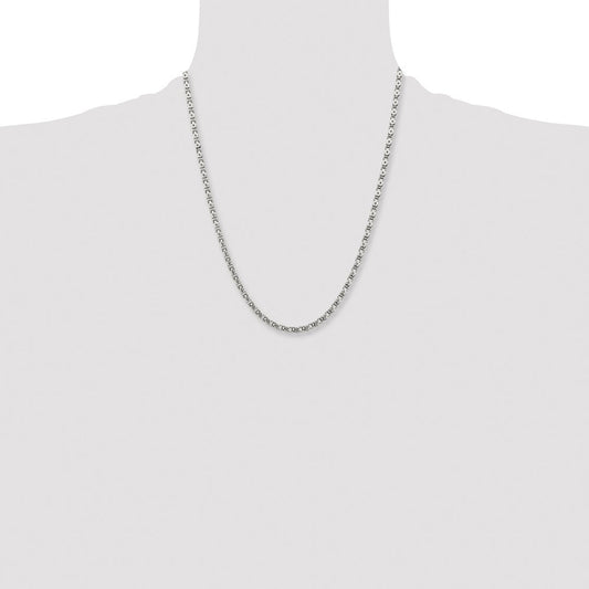 Chisel Stainless Steel Polished 22 inch Fancy Circle Link ChainSRN2542