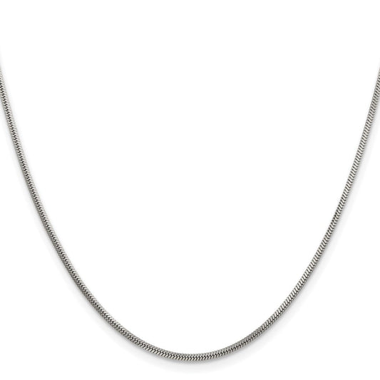 Chisel Stainless Steel Polished 1.5mm Square Snake 22 inch ChainSRN2867