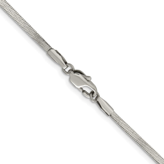 Chisel Stainless Steel Polished 2.3mm 24 inch Herringbone ChainSRN2870