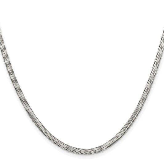 Chisel Stainless Steel Polished 3.3mm 22 inch Herringbone ChainSRN2871