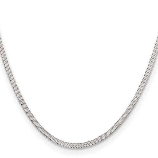 Chisel Stainless Steel Polished 3.4mm 22 inch Herringbone ChainSRN2873