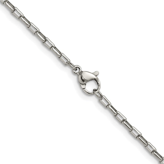 Chisel Stainless Steel Polished 2.2mm 20 inch Fancy Box/Paperclip Link ChainSRN3399