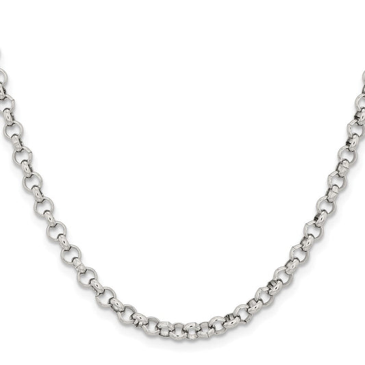 Chisel Stainless Steel Polished 4.6mm 24 inch Rolo ChainSRN654