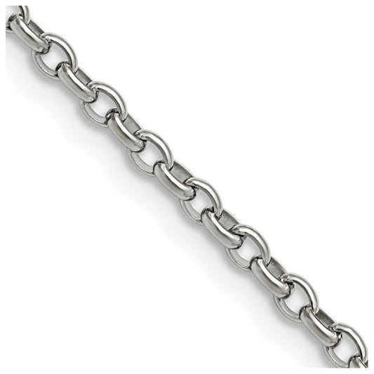 Chisel Stainless Steel Polished 3.2mm 18 inch Cable ChainSRN656